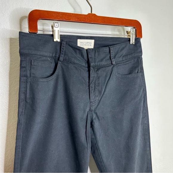 Nili Lotan Washed Black Wide Flare Leg Trouser Pant Size 2 - Picture 13 of 13